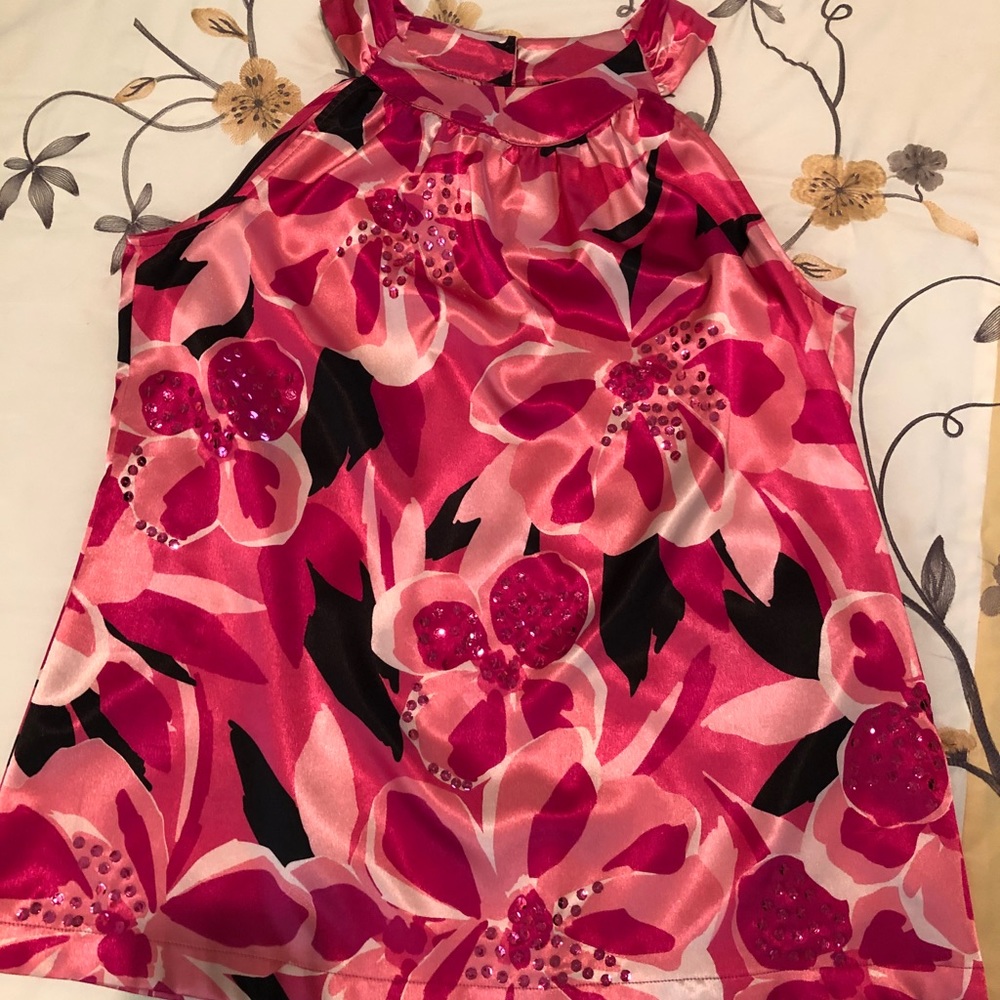 Sleeveless Pink Party Top